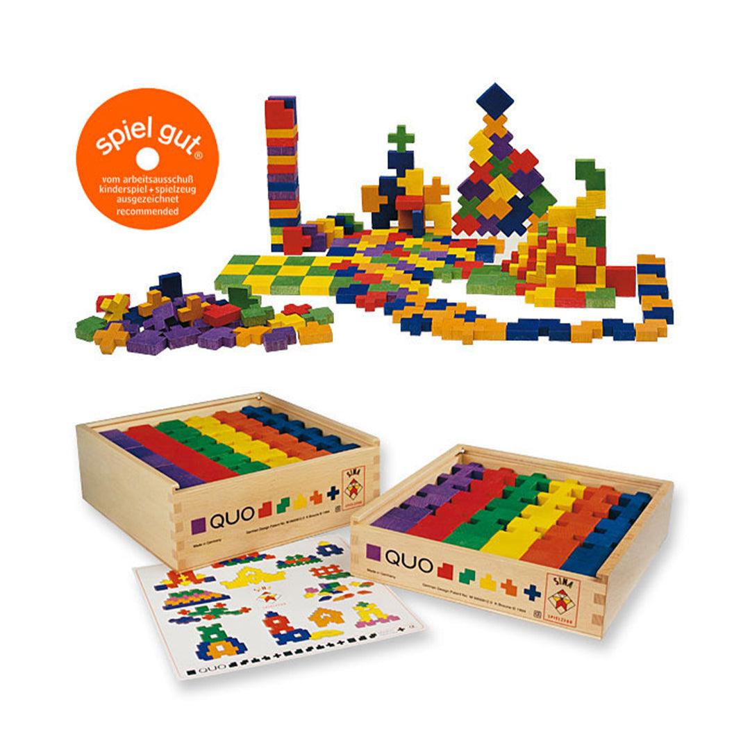 Sina Bauspiel Kita Set – 108 Holzbausteine in 6 Formen