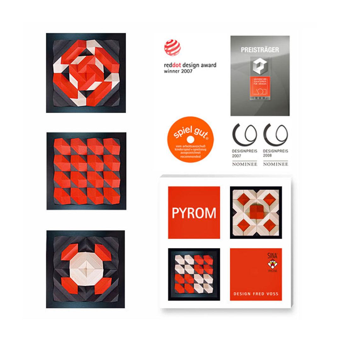 Montessori Elementarbaustein Pyrom (Rot) – Kreatives Bauen | SINA