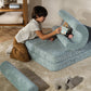 Kinder 2in1 Sessel & Bett Flipster aus Premium Breitcord | Wigiwama