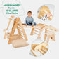 7in1 Montessori Klettergerüst Set – Dreieck, Bogen, Rutsche & Maltafel | Goodevas