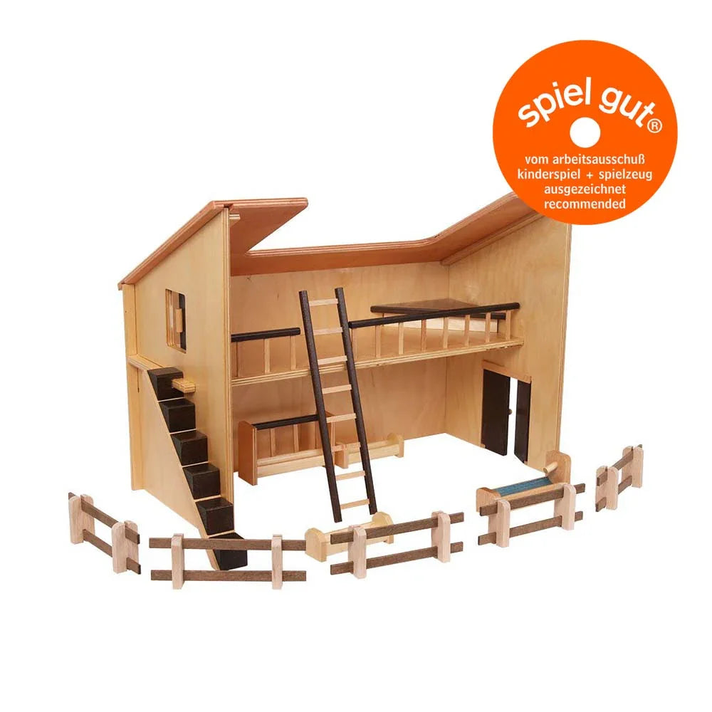Bauernhof Stall aus Holz – Bauernhof Spielzeug für Kinder | Beck Holzspielzeug