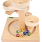 Tellerturm Murmelbahn Natur mit Glockenspiel – Kugelbahn aus Holz | Beck Holzspielzeug