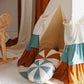 Kinder Spielzelt- & Matten-Set (Tipi-Zelt) Circus & Rüschen | Moi Mili