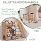 2in1 Montessori Regal – Bücher- & Spielzeugregal für Kinder | Goodevas