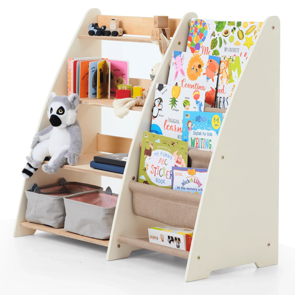 Goodevas Montessori-Regal 2-in-1 für Bücher & Spielzeug