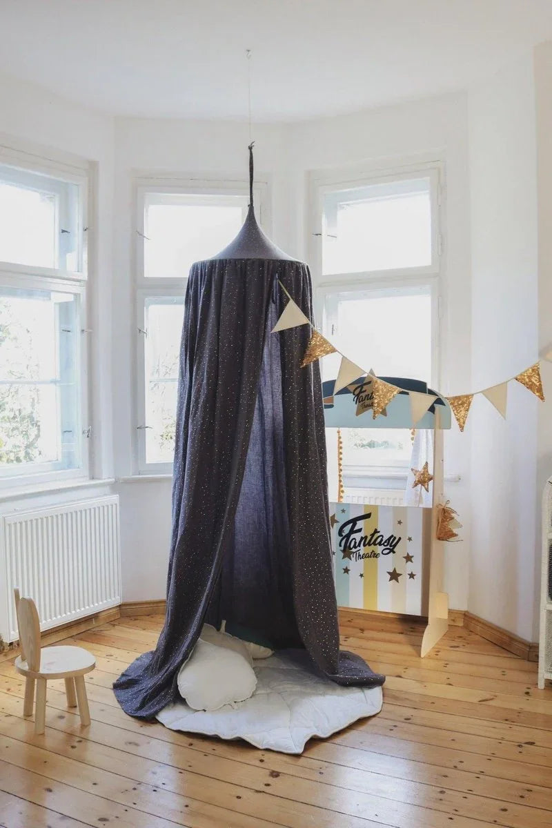 Baldachin Anthrazit & Gold für Kinderzimmer | Moi Mili