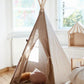 Kinder Spielzelt- & Matten-Set (Tipi-Zelt) Natural Linen | Moi Mili
