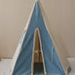 Kinder Spielzelt- & Matten-Set (Tipi-Zelt) Jeans Pompons | Moi Mili