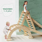 5in1 Montessori Klettergerüst Set – Dreieck, Rutsche, Bogen & Netz inkl. Kissen | Goodevas