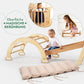 5in1 Montessori Klettergerüst Set – Dreieck, Rutsche, Bogen & Netz inkl. Kissen | Goodevas
