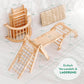 5in1 Montessori Klettergerüst Set – Dreieck, Rutsche, Bogen & Netz inkl. Kissen | Goodevas