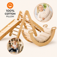 5in1 Montessori Klettergerüst Set – Dreieck, Rutsche, Bogen Netz inkl. Kissen Goodevas