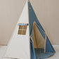 Kinder Spielzelt- & Matten-Set (Tipi-Zelt) Jeans Pompons | Moi Mili
