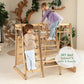 Montessori 6in1 Indoor Spielplatz – Klettergerüst mit Schaukel & Rutsche | Goodevas