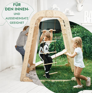 6in1 Indoor & Outdoor Spielplatz – Klettergerüst mit Rutsche & Schaukel | Goodevas