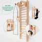Montessori 6in1 Kletterwand Indoor – Sprossenwand mit Schaukel & Rutsche | Goodevas