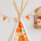 Kinder Spielzelt- & Matten-Set (Tipi-Zelt) Picknick Blumen | Moi Mili