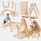7in1 Montessori Klettergerüst Set – Dreieck, Bogen, Rutsche & Maltafel | Goodevas