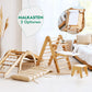 7in1 Montessori Klettergerüst Set – Dreieck, Bogen, Rutsche & Maltafel | Goodevas