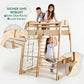 Montessori 7in1 Indoor & Outdoor Spielplatz – Klettergerüst mit Rutsche & Schaukel | Goodevas
