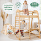 Montessori 7in1 Indoor & Outdoor Spielplatz – Klettergerüst mit Rutsche & Schaukel | Goodevas