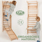 Montessori 7in1 Kletterwand Indoor – Sprossenwand mit Schaukel, Rutsche & Maltafel | Goodevas