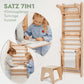 Montessori 7in1 Kletterwand Indoor – Sprossenwand mit Schaukel, Rutsche & Maltafel | Goodevas