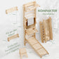 Montessori 7in1 Kletterwand Indoor – Sprossenwand mit Schaukel, Rutsche & Maltafel | Goodevas