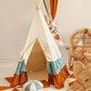 Kinder Spielzelt- & Matten-Set (Tipi-Zelt) Circus & Rüschen | Moi Mili