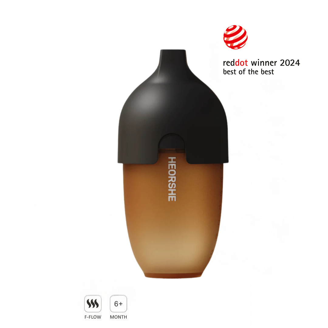 Weithals Babyflasche 240ml Schwarz | HEORSHE