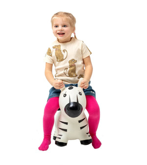 Gerardo’s Toys Hüpftier Zebra – Hüpfspielzeug für Kinder