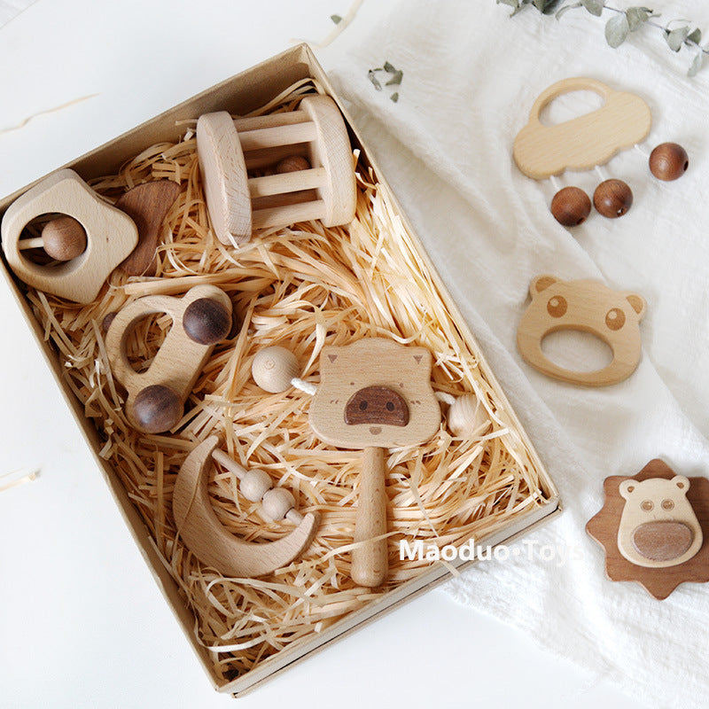 8-in-1 Holzspielzeug-Box - vielseitiger Spielspaß für Babys