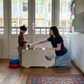 VERSO 2in1 Lernturm Beige – Lernturm & Kinderhocker für Küche | Fitwood