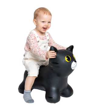 Gerardo’s Toys Hüpftier Katze schwarz – Hüpfspielzeug für Kinder