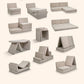 KINOS Kindersessel & Bett Taupe – 2in1 Schlaf- & Sitzmöbel für Kinder | Fitwood