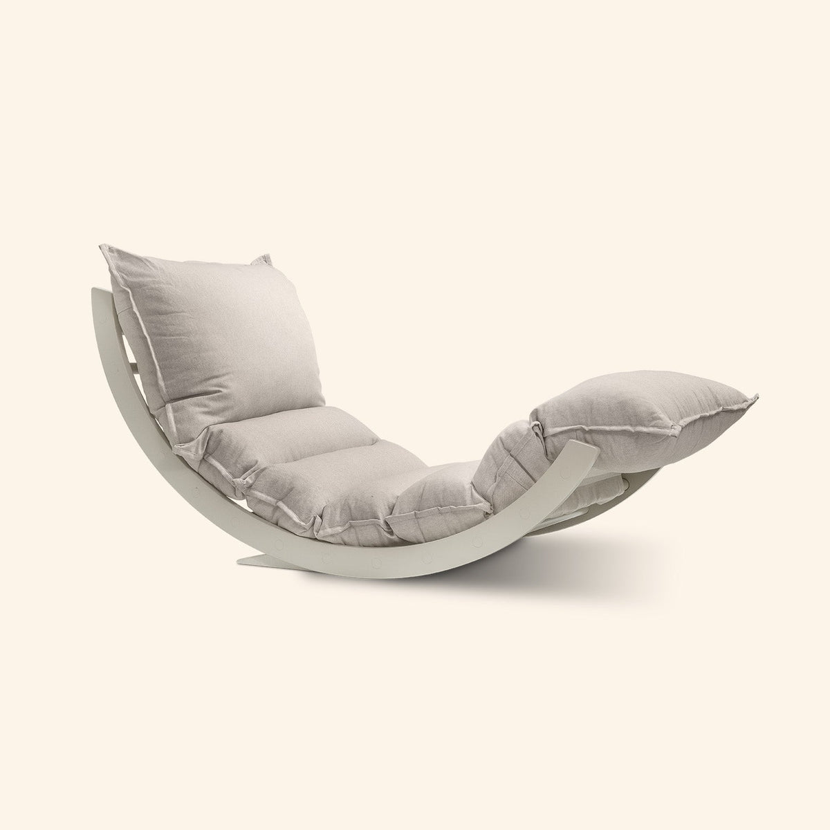 LAAKSO Schaukelliege Set Beige – Liege mit OHRA Kissen & Keilen | Fitwood