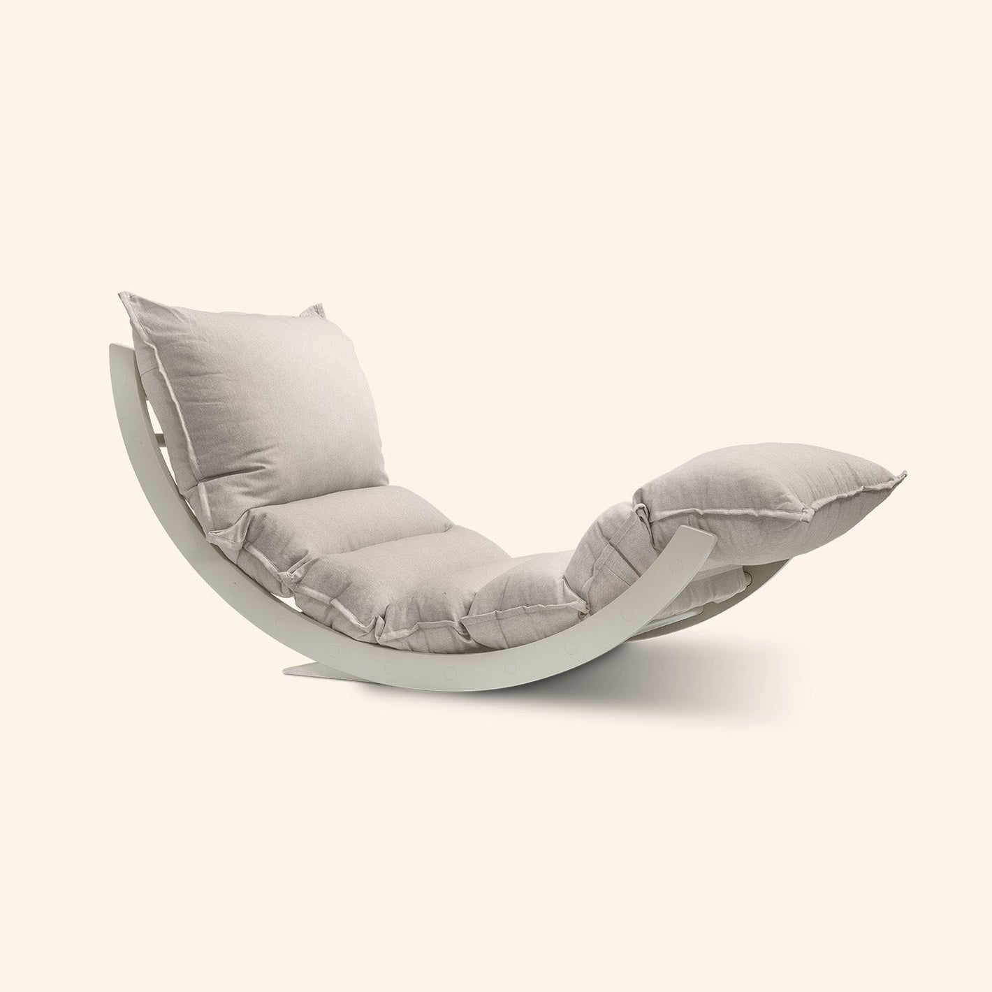 LAAKSO Schaukelliege Set Beige – Liege mit OHRA Kissen & Keilen | Fitwood