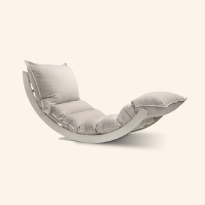 LAAKSO Schaukelliege Set Beige – Liege mit OHRA Kissen & Keilen | Fitwood