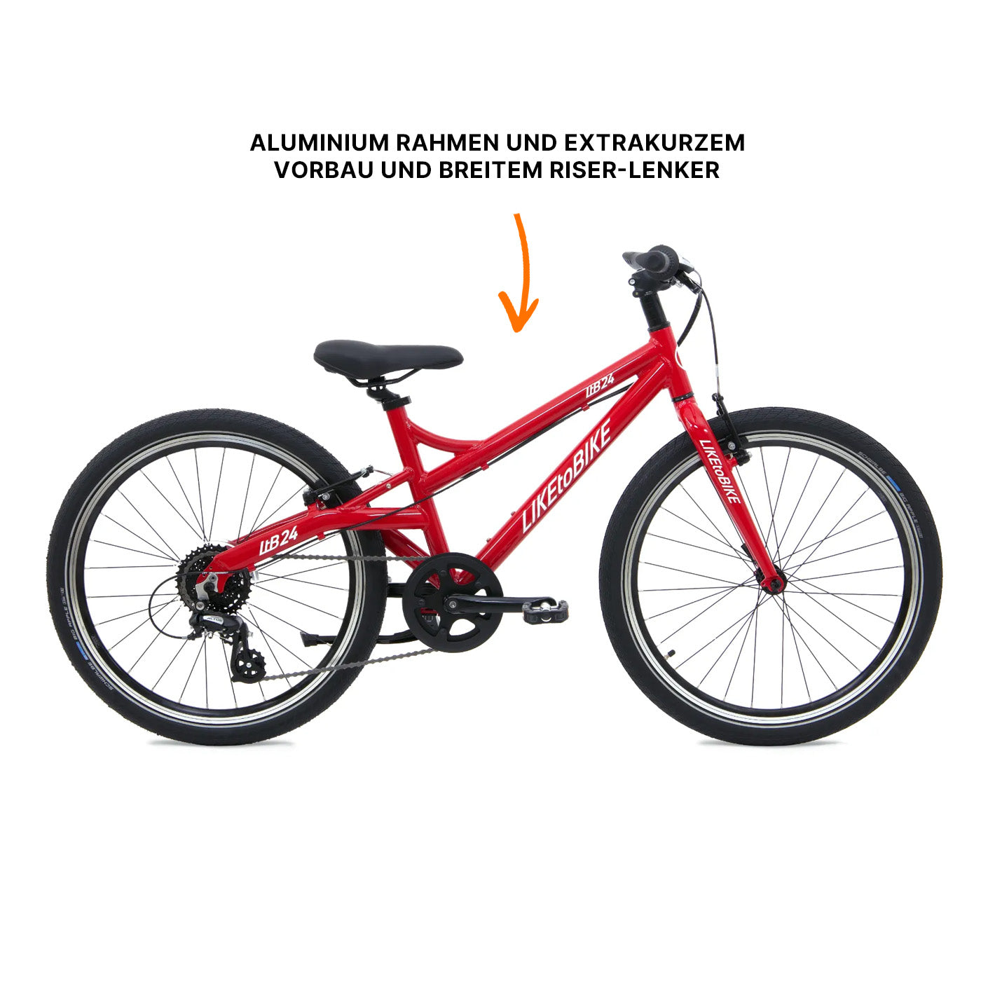 Kokua LIKEtoBIKE 24 SR Schwarz | Kinderfahrrad 24 Zoll mit Schaltung