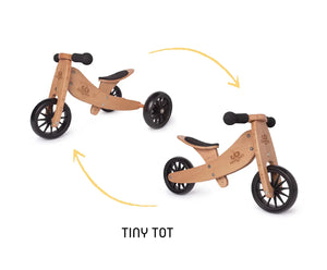Montessori 2-in-1 Laufrad & Dreirad aus Holz Tiny Tot