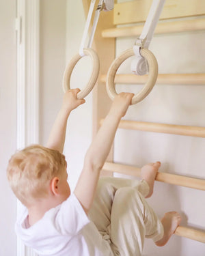 ULPU MINI Turnringe – Holzringe mit Seilen für Kinder | Fitwood