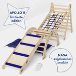 Apollo 5-in-1 Kletterset aus Holz mit Rutschbrett, Kletternetz und Kissen, limitierte Edition