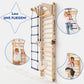 Apollo 11 Kletterleiter-Set aus Holz für Kinder, mit Sprossenwand, Kletterseil und Schaukel, Spielzeug für Bewegung und Entwicklung, Verysuperb