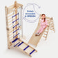 Kinder Kletterleiter und Rutsche aus Holz Apollo 11, Montessori Spielzeug bei Verysuperb