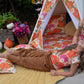 Kinder Spielzelt- & Matten-Set (Tipi-Zelt) Picknick Blumen | Moi Mili
