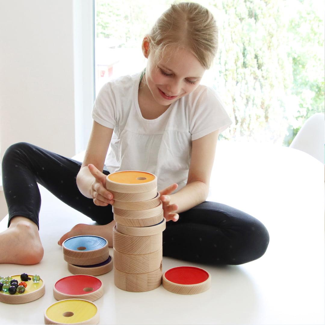 Montessori Murmelturm aus Naturholz – Tower of Marble | SINA