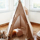 Kinder Spielzelt- & Matten-Set (Tipi-Zelt) Natural Linen | Moi Mili
