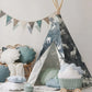 Kinder Spielzelt- & Matten-Set (Tipi-Zelt) Nachthimmel | Moi Mili