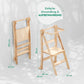 Holz Lernleiter Hocker für Kinder, faltbar, Montessori Design, Maße angezeigt, sehrsuperb