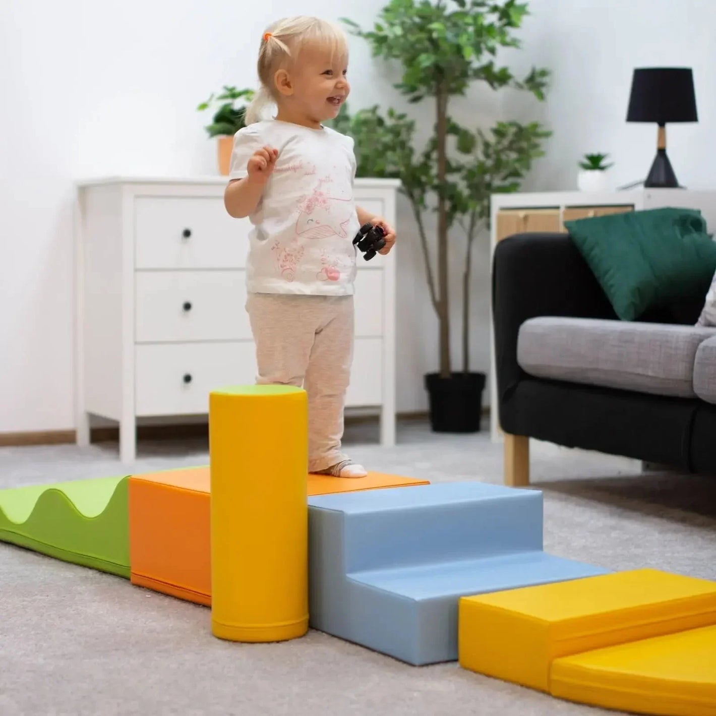 6-teiliges Softplay XL Bausteinset Explorer Bunt | IGLU